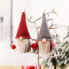 Jul handgjorda svenska gnome Skandinaviska Tomte Santa Nisse Nordic Plush Elf Toy Table Ornament Xmas Tree Decorations 1033 B3