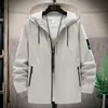 Höstens jacka Hooded Casual Lightweight Streetwear Ankomst Solid Färg Parka Mode Märke Design Windbreaker 210909