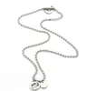 Styl mody Naszyjniki Lady Titanium Steel 18K Złote okrągłe koraliki łańcuchowe naszyjniki z pustym logo z logo z logo podwójne wisiorki