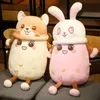 Cartoon Bubble Tea Plush Toy Stuffed Animal Dog Rabbit Cute Cup Milk Tea Boba Plush Soft Pillow Birthday Gift Plushie