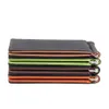 2021 PU Leather Men Sollid Thin Bifold Money Clips Fashion Business Wallet Purse