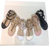 Zapatos Mujer Color заклепки шипа Gladiator Flat Women Sandals Stones Sandal Sandal Designer Women039S Slides Sleids S7910456