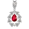 2021 Trendy S925 Collana a catena Gioielli da donna Moda Zircone Ramo d'ulivo Ciondolo in argento femminile Collane girocollo con pietre