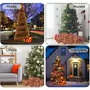 Decoraciones navideñas que brillan en la oscuridad, caja de regalo con iluminación, camino interior y exterior, regalo para fiesta navideña, adorno navideño, Navidad N240m