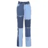Streetwear Women's y2k Bodycon Jeans Fashion Patchwork Harajuku Aesthetic Pants Jeans High Waisted Denim 90s Jeans Cuteandpsycho 210302