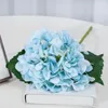 47 cm Yapay Ortanca Çiçek Başkanı Ipek Çiçek Ortanca Düğün Centerpieces Için 17 Renkler Ev Partisi Dekoratif Çiçekler W-00707