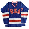 Nikivip Jack O'Callahan 17 Mucize Ice Team USA FİLM MEKLİ MEN HOCKEY JERSEY Blue Beyaz Dikişli S-3XL Vintage