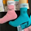 Women Cotton Blend Breathable Socks Hosiery Sport Casual Baskball Ankle Brand Designer Letter Print Students Socking K8583