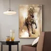 Pittura a olio vintage nordica stampata su tela Poster e stampe di animali Cavalli astratti Zebra Immagini di arte murale per soggiorno