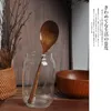 Colheres naturais alça longa colher de madeira colher de estilo japonês colher de arroz misturando utensílios de cozinha utensílios portáteis para kicthen