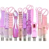 28 Types Sex Machine Attachements Godes Accessoires Pour Machine 3XLR Avec Big Jelly Dildo Anal Perle Plug Masturbation Masculine Coupe 211124