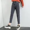 Frauen Jeans Frauenmarke Korean Fashion Lose Freund Hosen für Frauen Denim Harem Hohe Taille Mutter Vintage Hosen Blau Black 2022