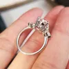 Original 925 Silver Drop ring Pear-shaped Diamond Wedding Engagement Cocktail Women Topaz Rings finger Fine Jewelry wholesale