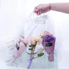 Cadeau cadeau 10pcs pvc sac fourre-tout transparent portable décoration florale collocation emballage stockage de fête de mariage
