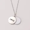 NewPersonalized Round Lovers Halsband Favorit Sublimation Blanks Skuren Clavicle Chain DIY Heart Shaped Hollow Neck Smycken RRF12301