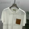 Summer Designer Mens Tshirts Men Letter Printing T Shirt Fashion Solid Color Chest Pu Print T Shirts Women T-shirt Bomull Tee268R