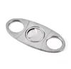 Cortador de aço inoxidável Charuto Útil Oval-shaped Metal Duplas Blades Circutor Faca de Circutores Charutos Acessórios SN2990