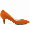 Dress Shoes LOSLANDIFEN SIMPLE Women Pumps Party VELVET High Heels Woman Comfortable Low Office