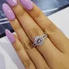 Fashion 2 ct Female Finger Ring 925 Sterling Silver Micro Pave Zircon Rings for Women Love Wedding Jewelry With Certificate ZR510293h
