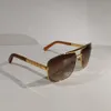 Винтажные квадратные солнцезащитные очки Attitude, золотая металлическая оправа, коричневые солнцезащитные очки с градиентом в стиле ретро, спортивные солнцезащитные очки для мужчин с защитой от ультрафиолета Eyewea266G