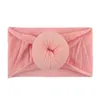 Baby Solid Turban 23 Colors Donuts Nylon Headwraps Bohemian Style Infant Baby Round Nylon Soft Wide Hair Band Kids Headbands GD1258