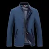 Spring Summer Thin Varsity Jacket Men Fashion Stand Collar Business Jackets Coat Pockets Windproof Mens Outwear Windbreakers 211013