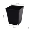 20/50 stks Mini Plastic Black Color Flower Square Pots Garden Planters Small Planting Nursery Pot voor succulente planten Veg 210712