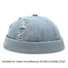 Vintage Docker Cap Ripped Randless Mütze in Denim atmungsaktivem Beanie Japaner Retro -Stil Verstellbarer O18 21 Drop Y21111296d