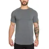 Brand Gym Clothing Camiseta de fitness Menas Moda estende Hip Hop verão de manga curta Camiseta de algodão muscular caras da camiseta T200516