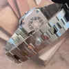 Relógios masculinos mecânicos automáticos de aço mostrador preto com pulseira de aço inoxidável 904L 05 Date Squar Case Limited