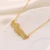 9k Geel Goud GF Rhodium Hart Hanger Frame Ster Accenten Ketting ketting Script Woord Charm Vrouwen Sieraden Cadeau