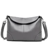 Women's new high-quality soft PU leather ladies shoulder messenger bag multi-layer double zipper bag purse