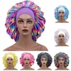 Elastyczna satynowa maska ​​wanna kapelusz kobiety dziewczynka night beanie szerokie zespół headwrap spanie czapki turban akcesoria mody