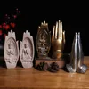 Buddha Statue Feng Shui Hem Renovering 20 * 8 cm Vit Handhart Zen Room Decoration Statyer för hus 211105