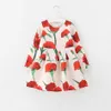 Kawaii Gedrukt Kids Meisjes Lange Mouw Prinses Jurken Floral Party Prom Dresses Toddler Casual Kids Vestido Kleding Q0716