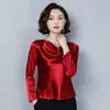 Koreańskie jedwabne kobiety bluzki satynowe jesień białe kobiety koszule plus size xxxl damskie topy i blusas femininas elegante 210308