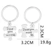 Valentine Gift Novelty Keyring Zinc Alloy I Love You Most More Couple Personalize Key Lovers Keychain Holders M3312