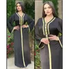 Casual Dresses XITALI Fashion Muslim Hijab Dress Eid 2021 Elegant Women Black Diamond Ribbon Moroccan Kaftan Turkey Arabic Islamic Clothing