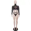 Maillots de bain 2022 Costumes de natation Designee maillots de bain noir plage 3 pièces Bikini maillots de bain pour femmes