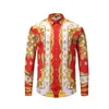 الخريف طويلة الأكمام العلامة التجارية بوتيك الرجال قميص النسخة الكورية سليم الأزياء الطباعة قميص الشابات مريحة غير الحديد قميص 210714
