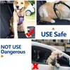 Hundeatbelt, tuggofylld koppelförlängare, belagd ståltrådshållare bilsäkerhetssäkerhetsbälte klippband, 360 ° rotationshake stöd 211006