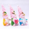 Dwarf Gnome Faceless Doll Flowers Easter Plush Faceless Plush toy Home Decoration Kids Toys Standing Mother Day Decoration gift