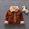 Jungen Casual Baby Mädchen Winter Warme Jacke Für Kinder Plüsch Baumwolle Mantel Kinder Revers Oberbekleidung 0-3 Y Kleinkind kleidung