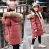 Adolescente Jeunes Filles Manteau Chaud Parkas D'hiver Survêtement Adolescente Tenue Enfants Enfants Filles Fourrure À Capuche Veste pour 5 6 8 10 12 Ans 210812