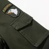 Vestes de bombardier militaires pour hommes Hommes Automne Hiver Casual Solid Zipper Pilot Veste Stand Collier Mâle Broderie Slim Manteau 210928