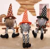 Party Favor Halloweens Decorations Decorations Witch Cloak Hat Faceless Doll Long Leg Witch's Cape Cap Halloween Dwarf Dolls DD259