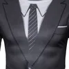 Zemtoo Männer T Shirts Marke Smoking Tees Homme Retro Krawatte Slim Fit Camisetas Männer Langarm Casual Smoking Hemd 3D drucken Hemd T200224