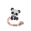 10pc Panda Silicone bébé anneau de dentition BPA nouveau-né collier de dentition sucette chaîne accessoires rongeur de qualité alimentaire pendentif jouet bricolage 26238726