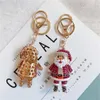 Christmas Series Keychain Creative Santa Claus Snowman Car Key Ring Christmas Tree Holiday Gifts