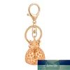 Mooie hartzakken Rhinestone Key Chain Vrouwen paar sieraden vrouwelijke legering Lucky Sachet Keychains Ladies Bag Car Keyring Accessoire Factory Price Expert Design